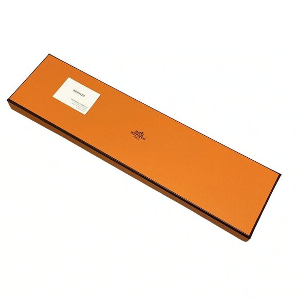 Auth HERMES Twilly - Green White Cream Silk Scarf - Picture 3 of 5